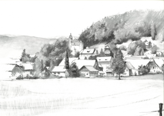 Nr. 12 - Überblick über Dotzigen (Roberto Bort 1933 - 2022)